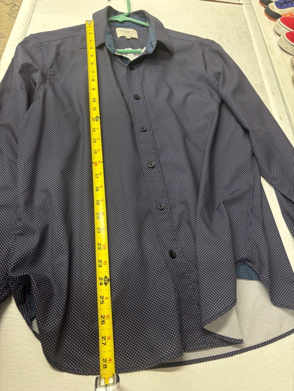 CON.STRUCT Men’s Mdm Slim Fit Microdot 4-Way Stretch Performance Button-Up Shirt - Picture 15 of 17